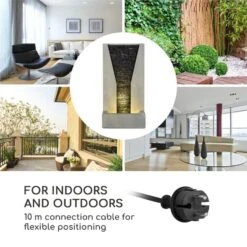 Riverrun Gartenbrunnen Zimmerbrunnen Indoor Outdoor 12W Pumpe LED-Ring -Wrights Gartenladen 10034777 yy 0004 logo Blumfeldt Riverrun Gartenbrunnen Zimmerbrunnen