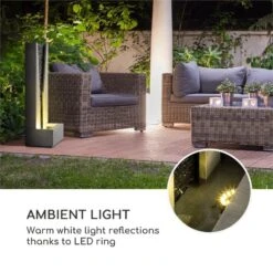 Riverrun Gartenbrunnen Zimmerbrunnen Indoor Outdoor 12W Pumpe LED-Ring -Wrights Gartenladen 10034777 yy 0006 logo Blumfeldt Riverrun Gartenbrunnen Zimmerbrunnen