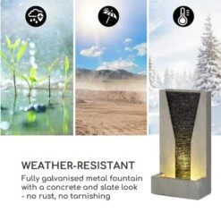 Riverrun Gartenbrunnen Zimmerbrunnen Indoor Outdoor 12W Pumpe LED-Ring -Wrights Gartenladen 10034777 yy 0007 logo Blumfeldt Riverrun Gartenbrunnen Zimmerbrunnen