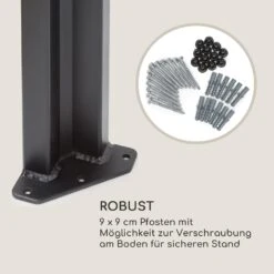 Pantheon RemoteShade Pavillon Motor-Dach 3x3m 280g/m² PE Aluminium -Wrights Gartenladen 10034781 de 0008 logo