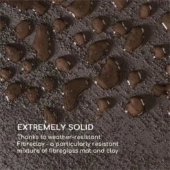 Solid Grow Rust Pflanzgefäß 80 X 38 X 38 Cm Fibreclay Rostfarben -Wrights Gartenladen 10034788 yy 0004 logo Blumfeldt Solid Grow Rust Pflanzgefaess 80x38x38cm