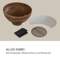 Savage Feuerschale Mit Grill  Ø: 60,5 Cm Stahl Inkl. Wetterschutz Rost -Wrights Gartenladen 10034800 de 0008 logo