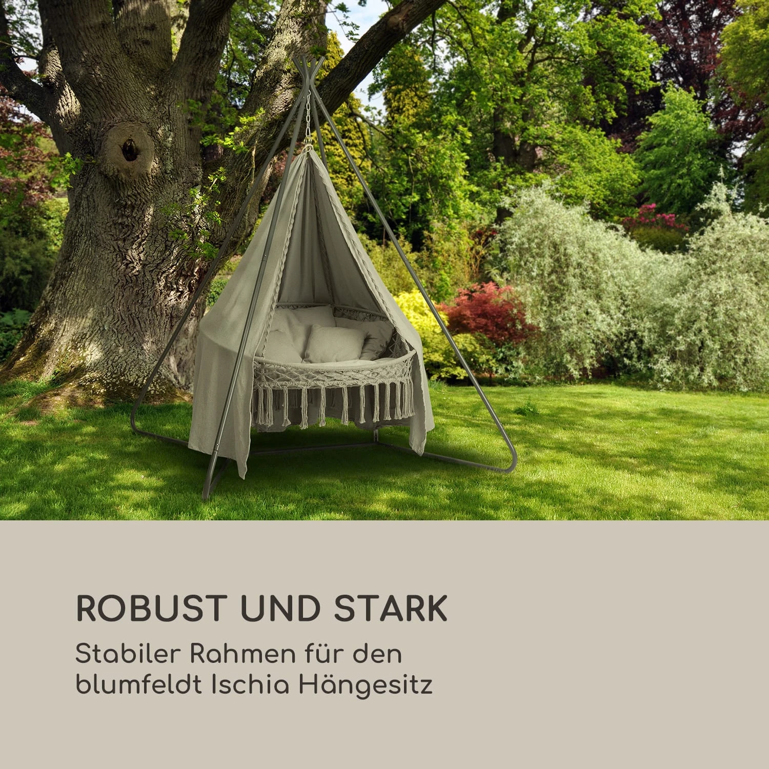 Ischia Rahmen 187 X 258 X 202 Cm (BxHxT) Stahl Grau 2 Ischia Rahmen 187 X 258 X 202 Cm (BxHxT) Stahl Grau – Bild 2