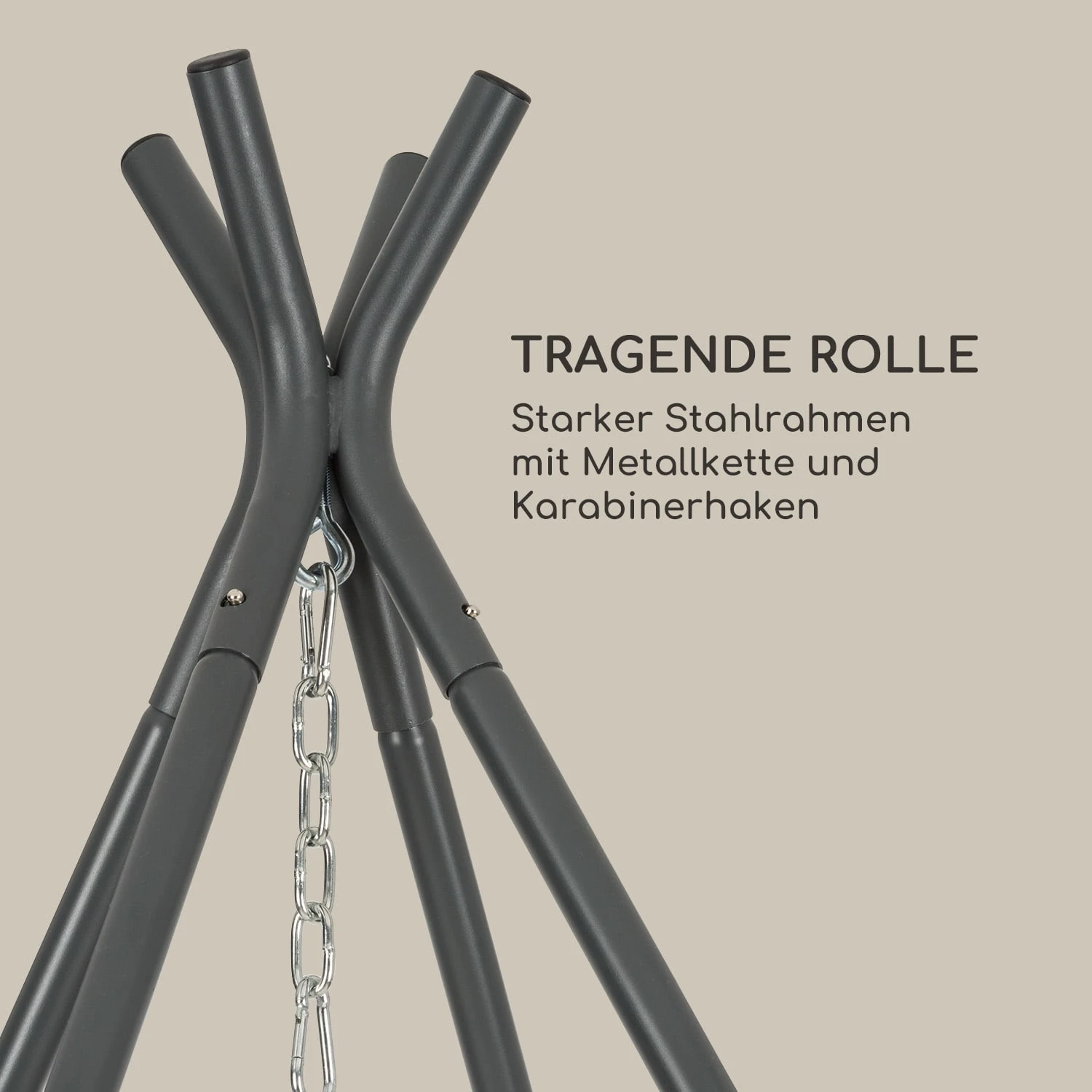 Ischia Rahmen 187 X 258 X 202 Cm (BxHxT) Stahl Grau 3 Ischia Rahmen 187 X 258 X 202 Cm (BxHxT) Stahl Grau – Bild 3