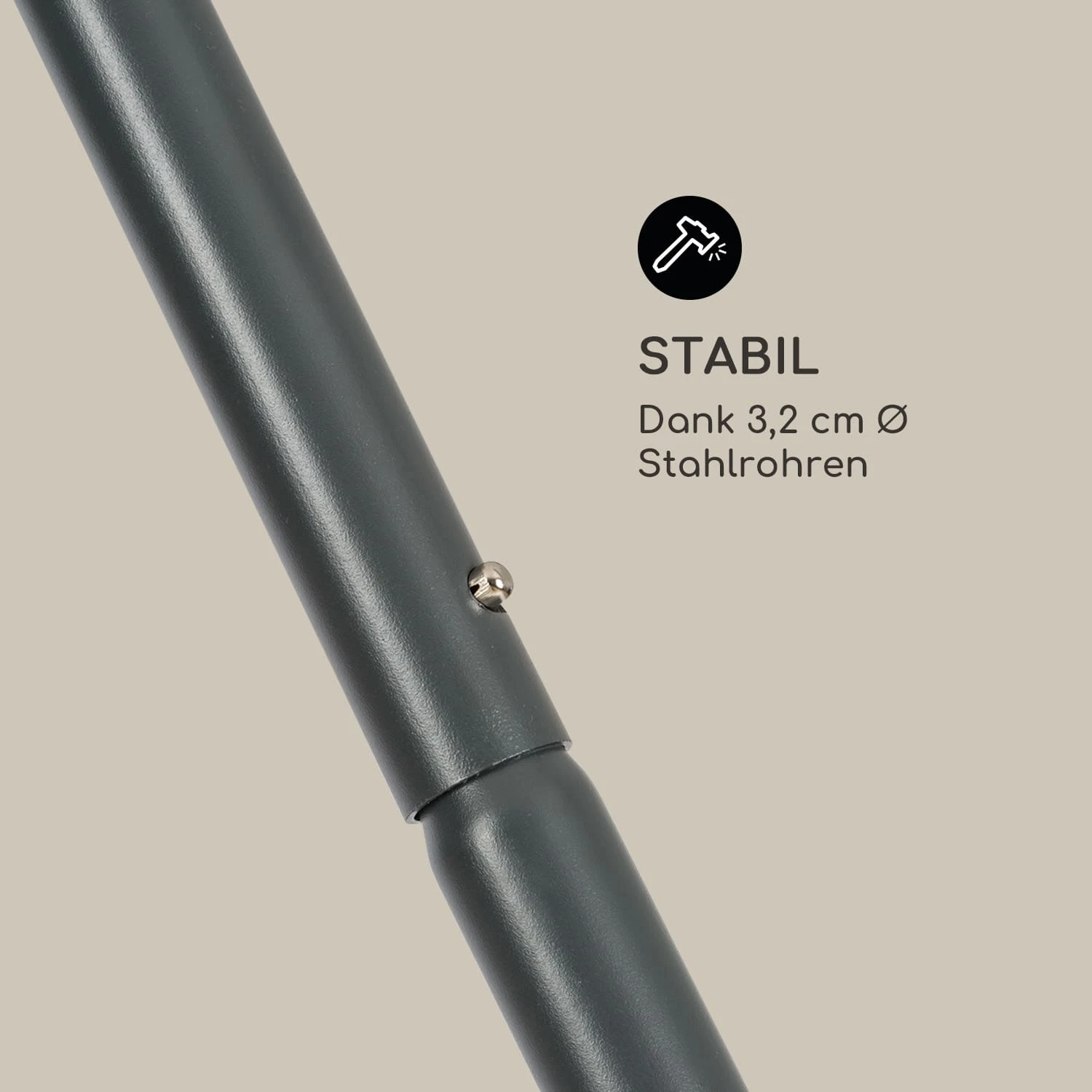 Ischia Rahmen 187 X 258 X 202 Cm (BxHxT) Stahl Grau 6 Ischia Rahmen 187 X 258 X 202 Cm (BxHxT) Stahl Grau – Bild 6