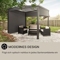 Pantheon Cortina Solid Sky Pergola Vordach 3x3m Polycarbonat Vorhänge -Wrights Gartenladen 10034985 de 0006 usp