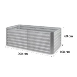 High Grow Straight Hochbeet 200x60x100cm 1200l Stahl -Wrights Gartenladen 10035351 yy 0008 logo blumfeldt High Grow Straight 200x60x100cm silber