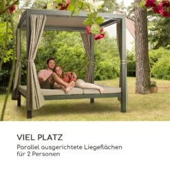 Eremitage Double XL Sunbed 2 Pers Stahl-Rahmen Sonnendach Vorhänge -Wrights Gartenladen 10035429 de 0003 logo