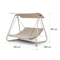 Garden Grove Gartenliege Swing Bed Stahlrahmen Sonnendach Polyester -Wrights Gartenladen 10035432 yy 0009 logo Blumfeld Garden Grove Gartenliege beige