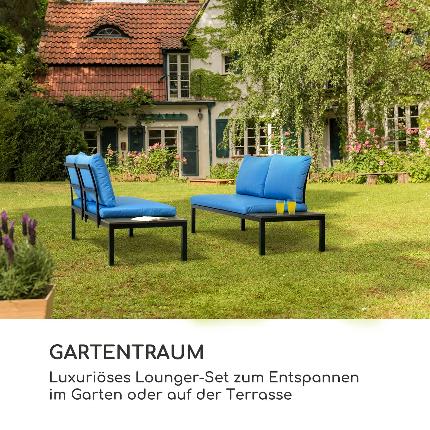 Cartagena Lounger 2 Zweisitzer Mit Tisch Stahl Polyester 2 Cartagena Lounger 2 Zweisitzer Mit Tisch Stahl Polyester – Bild 2