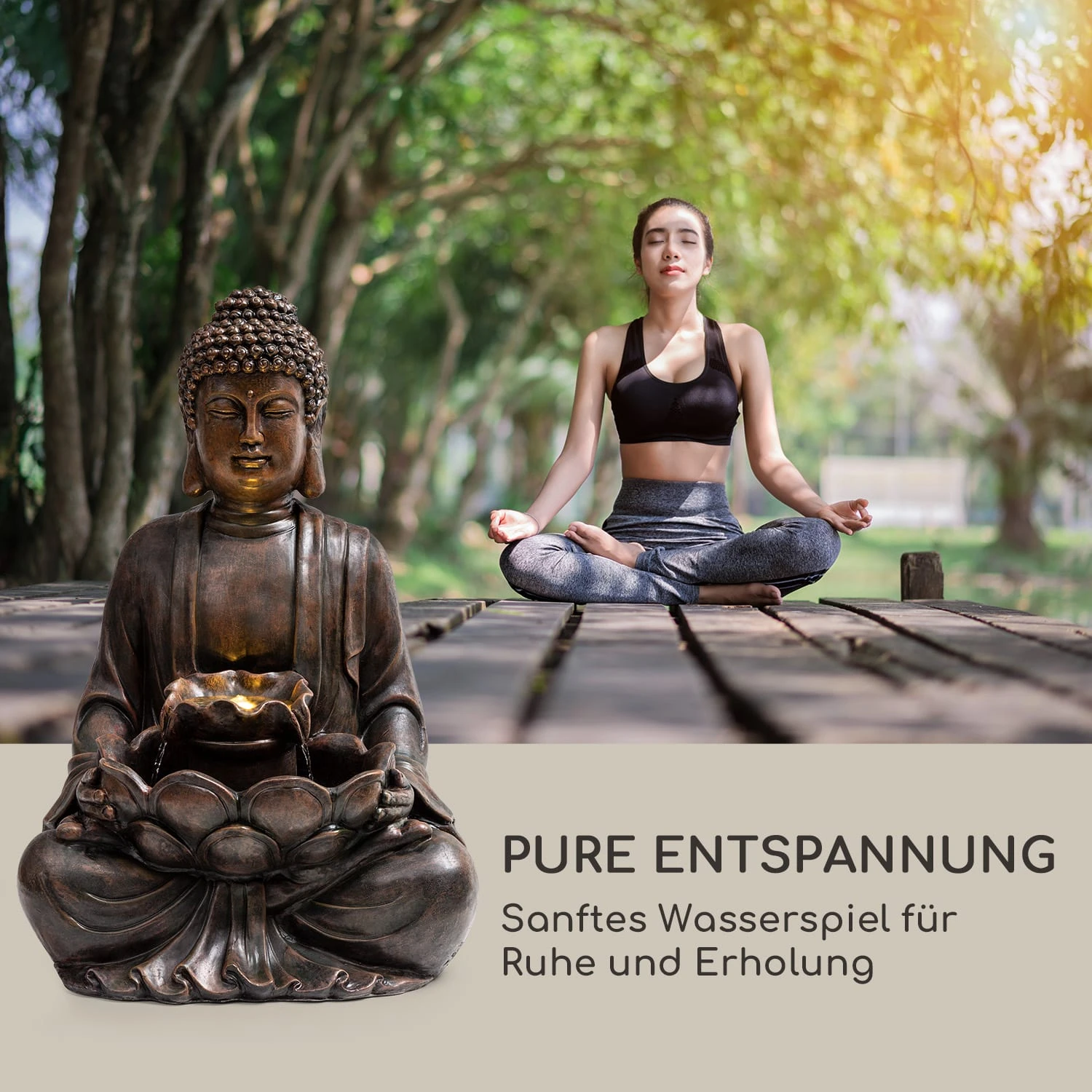 Dharma Solarbrunnen LED 48 X 72 X 41 Cm (BxHxT) Polyresin 4 Dharma Solarbrunnen LED 48 X 72 X 41 Cm (BxHxT) Polyresin – Bild 4