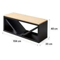 Kindlewood L Black Holzspeicher Sitzbank 104x40x35cm Bambus Zink -Wrights Gartenladen 10035762 yy 0006 logo