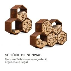 Hexawood Rust Holzspeicher Hexagon-Form 50,2x58x32cm -Wrights Gartenladen 10035765 de 0004 logo