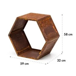 Hexawood Rust Holzspeicher Hexagon-Form 50,2x58x32cm -Wrights Gartenladen 10035765 yy 0006 logo