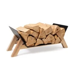 Langdon Wood Black Holzlager 68x38x34 Cm Eisen & Holz