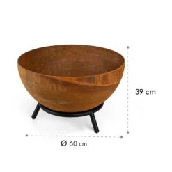Fireball Rust Feuerschale 60 Cm Ø Kippbare Rost-Finish Rost -Wrights Gartenladen 10035770 yy 0009 logo