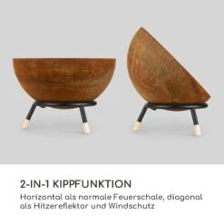 Fireball Rust Feuerschale 60 Cm Ø Kippbare Rost-Finish Rost / Holz -Wrights Gartenladen 10035771 de 0003 logo