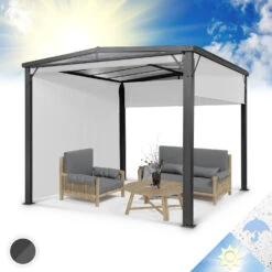 Pantheon Cortina Solid Sky Pergola Vordach 3x3m Polycarbonat