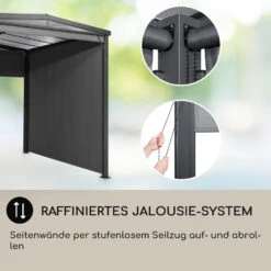 Pantheon Cortina Solid Sky Pergola Vordach 3x4m Polycarbonat -Wrights Gartenladen 10035873 de 0005 usp