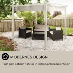 Pantheon Pergola Aluminiumkantrohr 3x3m 4 Eckpfosten Wasserabweisend -Wrights Gartenladen 10035875 DE 0006 usp