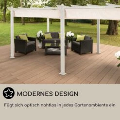 Pantheon Pergola Aluminiumkantrohr 3x6m 4 Eckpfosten Wasserabweisend -Wrights Gartenladen 10035880 DE 0006 usp