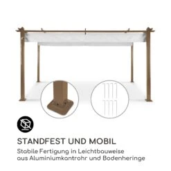 Pantheon Rust Pergola Aluminium 3x4m 6 Eckpfosten Wasserabweisend -Wrights Gartenladen 10035890 de 0003 logo