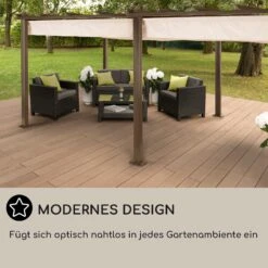 Pantheon Rust Pergola Aluminium 3x6m 6 Eckpfosten Wasserabweisend -Wrights Gartenladen 10035891 DE 0006 usp