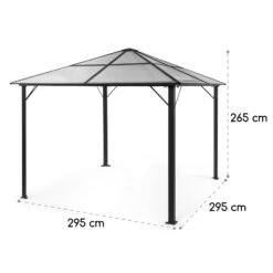 Pantheon Solid Sky Ambient Solar Pavillon 3x3m Polycarbonat Aluminium -Wrights Gartenladen 10035900 yy 0009 logo