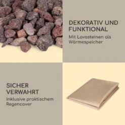 Prati Gas-Feuerstelle 13 KW Elektrisches Zündsystem Lavasteine Inkl. Regenschutz -Wrights Gartenladen 10035935 de 0007 logo