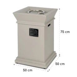 Prati Gas-Feuerstelle 13 KW Elektrisches Zündsystem Lavasteine Inkl. Regenschutz -Wrights Gartenladen 10035935 yy 0008 dimensions