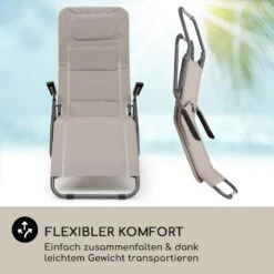 Vitello Noble Sonnenliege 70x110x140cm Atmungsaktiv Wetterfest Faltbar -Wrights Gartenladen 10035956 de 0005 logo