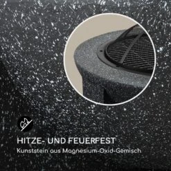 Troja Feuerschale Grill Ø 75 Cm Funkenfang Stahl Kunststein Feuerfest -Wrights Gartenladen 10035976 de 0004 logo