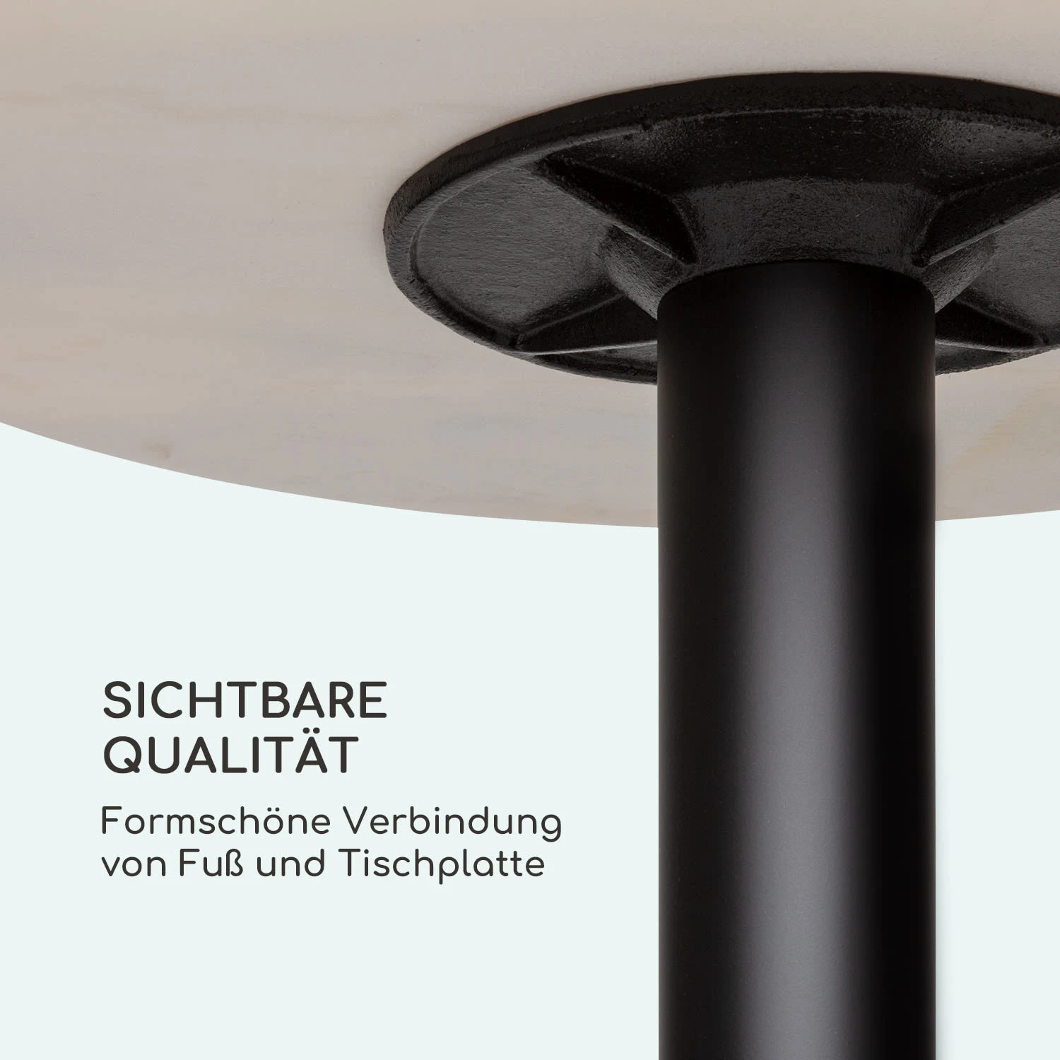 Patras Pearl Bistro-Tisch Jugendstil Marmor Ø 60 Cm H 75 Cm Gusseisern 6 Patras Pearl Bistro-Tisch Jugendstil Marmor Ø 60 Cm H 75 Cm Gusseisern – Bild 6