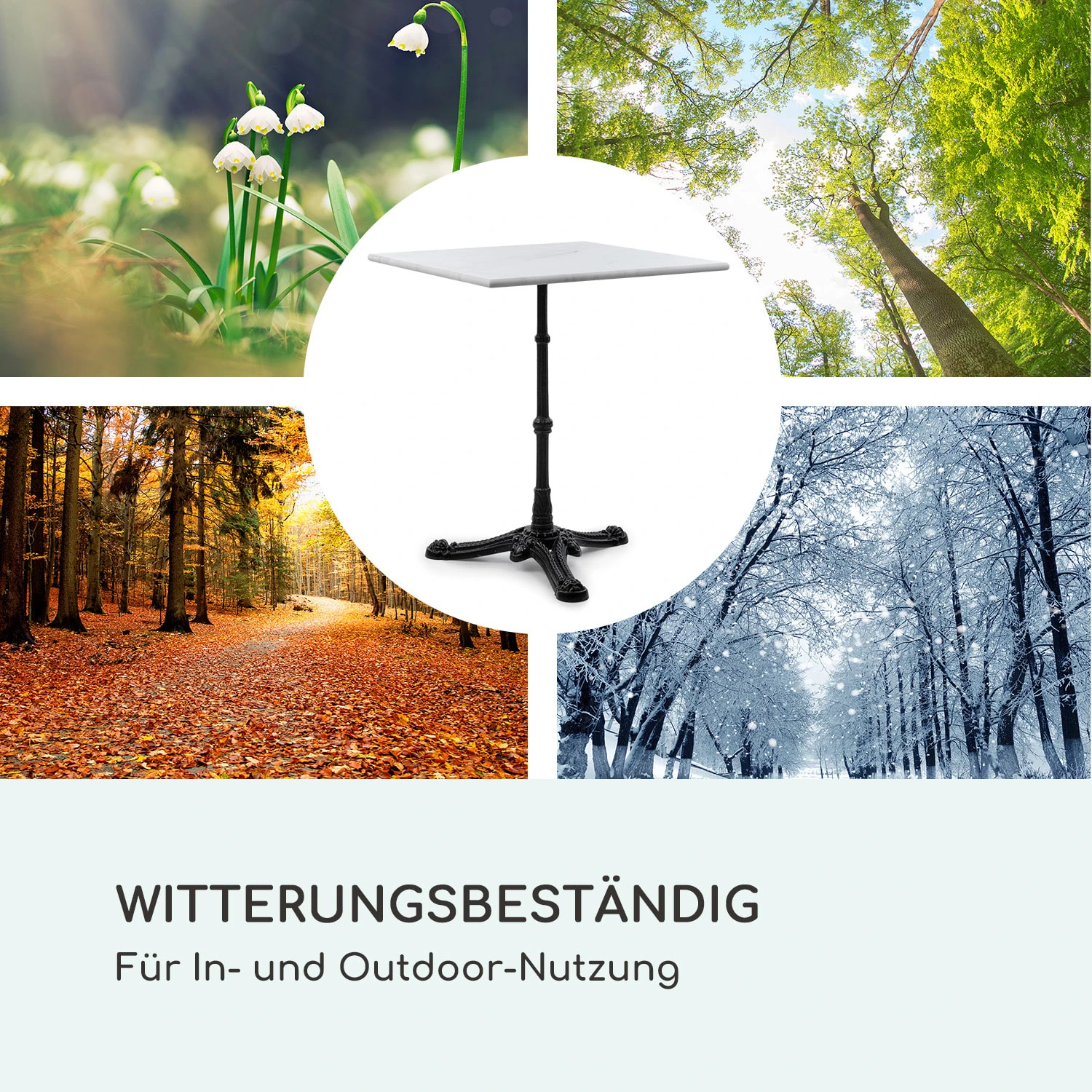 Patras Onyx Bistro-Tisch Mit Jugendstil Marmor 60 X 60 Cm Höhe: 72 Cm Dreibein 7 Patras Onyx Bistro-Tisch Mit Jugendstil Marmor 60 X 60 Cm Höhe: 72 Cm Dreibein – Bild 7