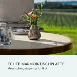 Patras Jewel Marmor-Tisch Jugendstil Ø: 57,5 Cm H: 75 Cm Gusseiserner Standfuß -Wrights Gartenladen 10035982 de 0003 logo