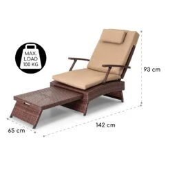 Kos Lounger Liegestuhl Mit Fußteil Stahlrahmen 6-Positionen -Wrights Gartenladen 10035991 de 0006 usp