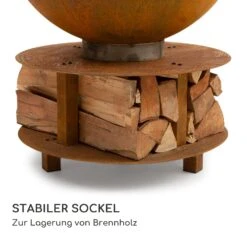 Savage 2.0 Rund Feuerschalen-Grill Ø: 60 Cm Stabiler Sockel Holzlager -Wrights Gartenladen 10036085 de 0003 logo