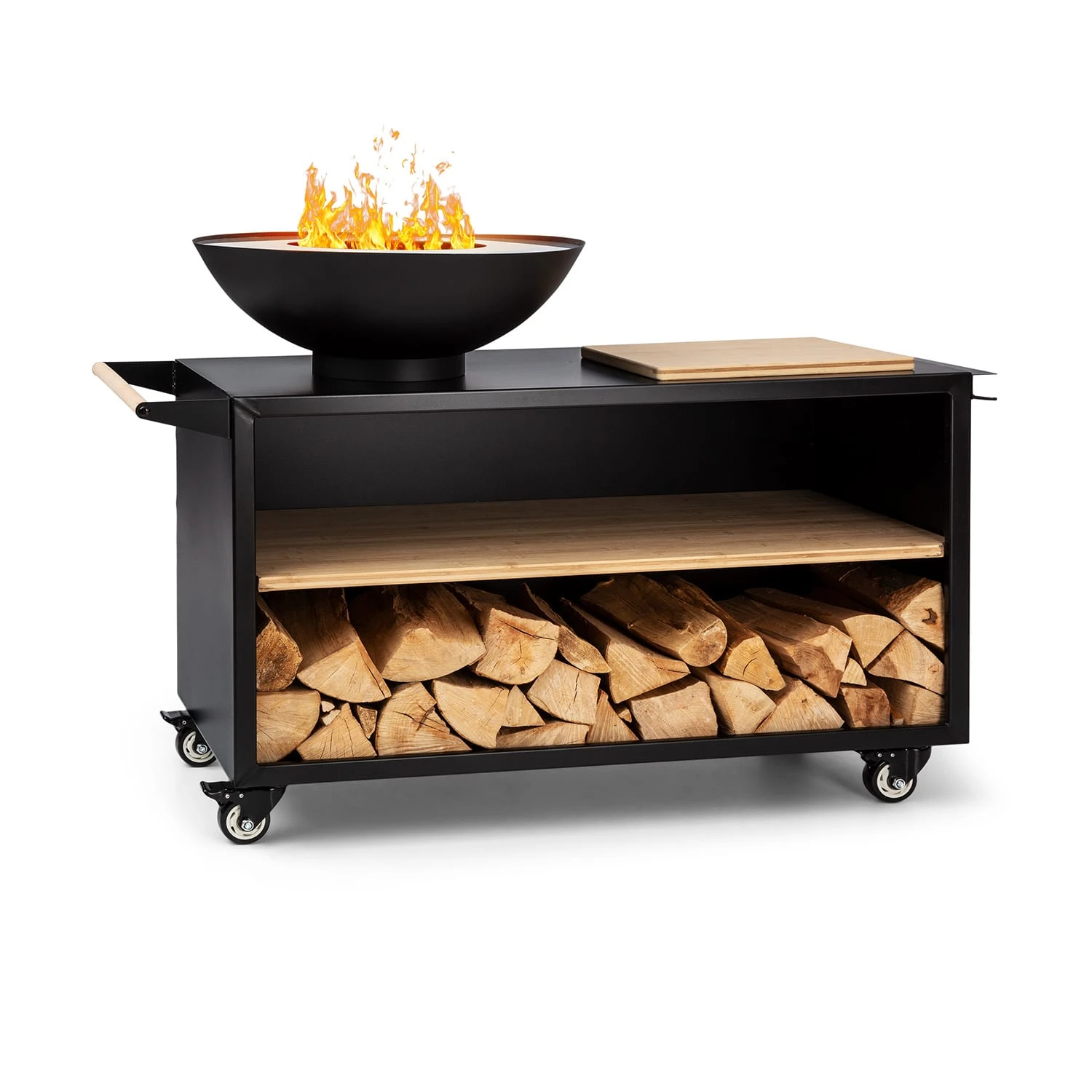 Savage 2.0 Wide Feuerschale Grill Bambus-Schneidebrett Wetterschutz 1 Savage 2.0 Wide Feuerschale Grill Bambus-Schneidebrett Wetterschutz