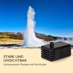 Löwenstein Wandbrunnen 2W Solar-Pumpe Polyresin 4 Weiße LED 5m Kabel -Wrights Gartenladen 10036333 de 0007 logo