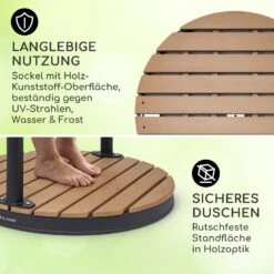 Sumatra Falls Round Gartendusche WPC Aluminium Ø 80 Cm Rund -Wrights Gartenladen 10036348 de 0003 usp