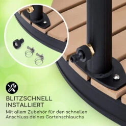 Sumatra Falls Round Gartendusche WPC Aluminium Ø 80 Cm Rund -Wrights Gartenladen 10036348 de 0005 usp