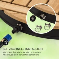 Sumatra Teak Round Gartendusche Aluminium Teakholz Tragegriff -Wrights Gartenladen 10036351 de 0005 usp