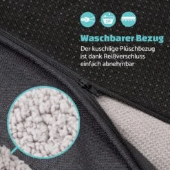 Balu Hundebett Hundekissen | Waschbar | Orthopädisch | Rutschfest | Atmungsaktiver Memory-Schaum | Größe XL (120 X 10 X 72 Cm) -Wrights Gartenladen 10037567 de 0005 logo