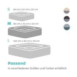 Emma Hundebett Hundekorb | Waschbar | Rutschfest | Atmungsaktiv | Wendematratze | Kissen | Größe M (80 X 20 X 70 Cm) 13 Emma Hundebett Hundekorb | Waschbar | Rutschfest | Atmungsaktiv | Wendematratze | Kissen | Größe M (80 X 20 X 70 Cm) -Wrights Gartenladen 10037611 de 0007 logo