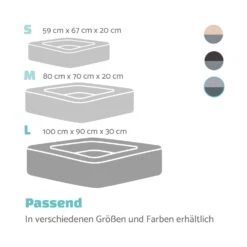 Emma Hundebett Hundekorb | Waschbar | Rutschfest | Atmungsaktiv | Wendematratze | Kissen | Größe L (100 X 30 X 90 Cm) 13 Emma Hundebett Hundekorb | Waschbar | Rutschfest | Atmungsaktiv | Wendematratze | Kissen | Größe L (100 X 30 X 90 Cm) -Wrights Gartenladen 10037612 de 0007 logo