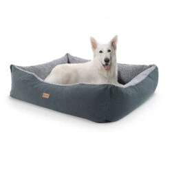 Emma Hundebett Hundekorb | Waschbar | Rutschfest | Atmungsaktiv | Wendematratze | Kissen | Größe L (100 X 30 X 90 Cm)