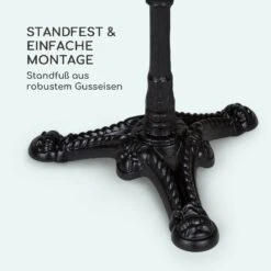 Patras Bistro-Tisch Marmortischplatte Ø60cm Gusseiserner Standfuß -Wrights Gartenladen 10037740 de 0005 logo