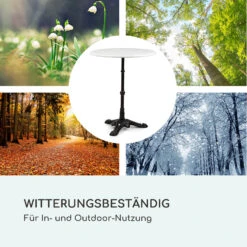 Patras Bistro-Tisch Marmortischplatte Ø60cm Gusseiserner Standfuß -Wrights Gartenladen 10037740 de 0007 logo