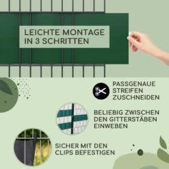 Sichtschutzstreifen Zaunblenden PVC-Hartplastik 2,53 X 0,19 M -Wrights Gartenladen 10037994 de 0004 usp