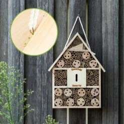 Insektenhotel Mit Spitzdach Aufhängung Ganzjährig Bewohnbar Holz -Wrights Gartenladen 10038022 yy 0003 logo